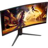 AOC CU34G4 34" Moniteur UltraWide gaming incurvé  Noir/Rouge, 180 Hz, HDMI, DisplayPort, AMD FreeSync