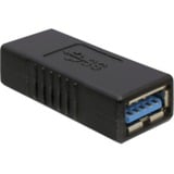 DeLOCK USB 3.0-A female/female, Raccord Noir