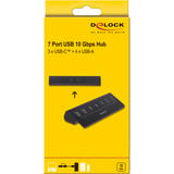 DeLOCK USB-C 10 Gbps, Hub USB Noir