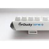 Ducky One 3 Classic White, clavier gaming Blanc/Argent, Layout BE, Red Cherry MX RGB, LED RGB, ABS