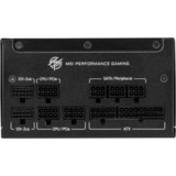 MSI MPG A850GS PCIE5, 850 Watt alimentation  Noir, 1x 12VHPWR, 3x PCIe, Gestion des câbles