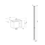 Neomounts ADS06-132WH, Guide-câble Blanc