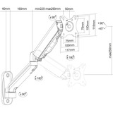 Neomounts WL70-450BL11 Support mural pour TV Noir