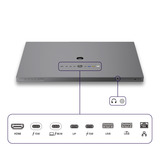 Philips Brilliance 27E3U7903 27" 5K UHD Moniteur  Gris, HDMI, Thunderbolt 4, USB, LAN, Webcam