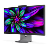 Philips Brilliance 27E3U7903 27" 5K Ultra HD Moniteur Gris, 1x HDMI, 2x USB-C, 2x USB-A, 2x Thunderbolt, 1x RJ-45, Webcam