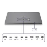 Philips Brilliance 27E3U7903 27" 5K Ultra HD Moniteur Gris, 1x HDMI, 2x USB-C, 2x USB-A, 2x Thunderbolt, 1x RJ-45, Webcam