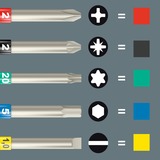 Wera Kraftform Kompakt 838 RA S Imperial Set 1, Set d'embouts de vissage Noir/Vert, 14 pièces