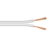 goobay Câble de haut-parleur Blanc, 25 mètres, 2x 1,5 mm²