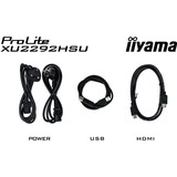 iiyama ProLite XU2292HSU-B6 21.5" Moniteur  Noir, 100Hz, HDMI, DisplayPort, USB, Audio, AMD FreeSync