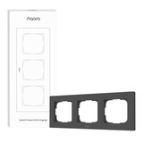 Aqara Cadre pour switches H2 EU 3 groupes, Finition Gris