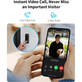 Aqara Camera de sonnette G400 (filaire), Sonnette de porte Noir, 2K