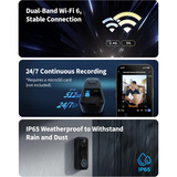 Aqara Camera de sonnette G400 (filaire), Sonnette de porte Noir, 2K