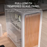 Corsair FRAME 5000D WOOD RS boîtier midi tower Blanc/bois | 3x USB-C | Window