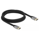 DeLOCK HDMI à très haut débit, Câble Gris, 2 mètres, 8K 60Hz, 48 Gbps