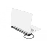 DeLOCK Station d'accueil USB Type-C Slim Gris, HDMI, 4x USB-A 3.2 (5 Gbit/s), USB-C 3.2 (5 Gbit/s), MicroSD, SD, TB 3, RJ-45