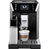 DeLonghi ECAM 550.65.SB machine à café Entièrement automatique Machine à café 2-en-1, Machine à café/Espresso Noir/Argent, Machine à café 2-en-1, Café en grains, Broyeur intégré, 1450 W, Noir, Argent