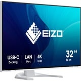 EIZO FlexScan EV3240X-WT 32" 4K UHD Moniteur  Blanc, 2x HDMI, DisplayPort, 3x USB-A, USB-B, 2x USB-C, RJ-45
