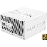 NZXT C1000 Gold ATX 3.1 alimentation  modulaire 1000 watt Blanc, 1x 12V-2x6, 3x PCIe