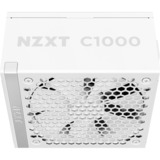 NZXT C1000 Gold ATX 3.1 alimentation  modulaire 1000 watt Blanc, 1x 12V-2x6, 3x PCIe