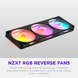 NZXT F360 RGB Reverse ventilateurs de boîtier Noir, 3 pièces, 360 x 120 x 25 mm, PWM