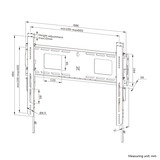 Neomounts WL30-750BL16 support mural plat, Montage Noir