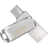 SanDisk Ultra Dual Drive Luxe 64 Go, Clé USB Argent, USB-A 3.2 Gen 1, USB-C 3.2 Gen 1