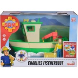 Simba Fireman Sam - Le bateau de pêche de Charlie avec figurine, Jeu véhicule 