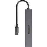 Sitecom USB-C vers 4x USB-A Tiny Hub, Hub USB Gris