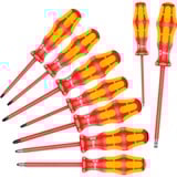 Wera 160 i/162 i/167 i/9 Jeu de tournevis Kraftform Plus Série 100, 9 pièces Rouge/Jaune