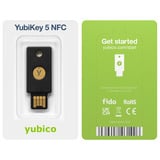 Yubico YubiKey 5 NFC, Clé de sécurité Noir, USB-A, NFC