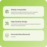 Yubico YubiKey 5 NFC, Clé de sécurité Noir, USB-A, NFC