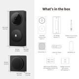 Aqara Doorbell Camera Hub G410 Select, Sonnette de porte Noir, Wifi, Bluetooth, Zigbee, Matter