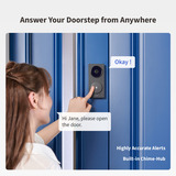 Aqara Sonnette vidéo intelligente G410 Select, Sonnette de porte Noir, Wi-Fi, Bluetooth, Zigbee, Matter