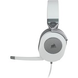 Corsair HS65 SURROUND, Casque gaming Blanc/gris, Pc, PlayStation 4, PlayStation 5, Xbox Series X|S, Nintendo Switch