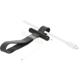 DeLOCK Collier de serrage avec boucle en caoutchouc, Serre-câble Noir, 1 pièce