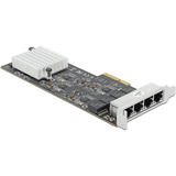 DeLOCK PCI Express x4 vers 4x RJ45 2,5 GbE, Carte réseau 