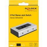 DeLOCK Switch Stereo Jack 3.5 mm 2 port manuel bidirectionnel Gris/Noir