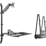Digitus Poste de travail flexible debout/assis, Support de moniteur Noir