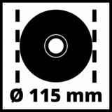 Einhell TE-AG 115 meuleuse d'angle 11000 tr/min 720 W 11,5 cm 1,88 kg Rouge/Noir, 11000 tr/min, Noir, Rouge, Argent, Secteur, 720 W, 230 V, 50 Hz