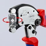 KNIPEX Twistor 16 Pince à sertir auto-ajustable pour embouts de câbles Rouge/Bleu