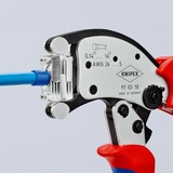 KNIPEX Twistor 16 Pince à sertir auto-ajustable pour embouts de câbles Rouge/Bleu