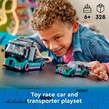 LEGO City - La voiture de course et le camion de transport de voitures, Jouets de construction 60406