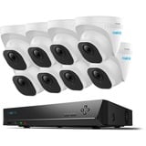 Reolink Kit de sécurité RLK16-800D8-AI, Caméra de surveillance Blanc, 8 pièces, 8 MP, PoE, 4 To