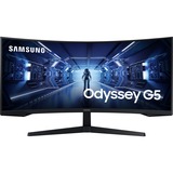SAMSUNG Odyssey G5 LC34G55TWWRXEN 34" Curved UltraWide, Moniteur gaming Noir, HDMI, DisplayPort, 165 Hz
