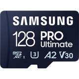 Samsung PRO Ultimate 128 Go microSDXC, Carte mémoire Bleu, UHS-I U3, Classe 3, V30, lecteur de carte inclus