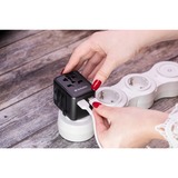 Verbatim Adaptateur universel de voyage UTA-01, Prise de voyage Noir, 2x USB-A