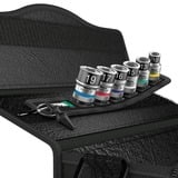 Wera Courroie C 1 Jeu de douilles Zyklop, 1/2", Clés mixtes à cliquet Noir, 7 pièces, avec fonction de maintien
