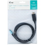 i-tec USB-C > HDMI, Câble Noir, 2 mètres, 4K 60 Hz