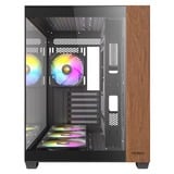 Antec CX800 Wood ARGB boîtier midi tower Noir | 2x USB-A | Window