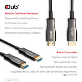 Club 3D Câble hybride AOC HDMI Noir, 50 mètres
